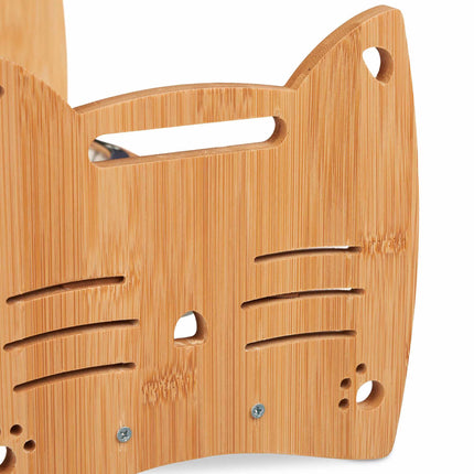 Height-adjustable feeding station for cats
