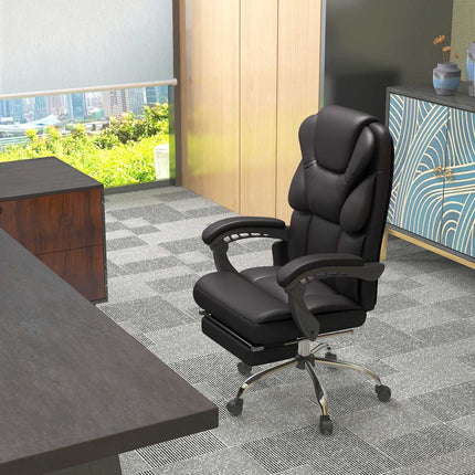 Ergonomic brown office chair with massage, 120 kg capacity