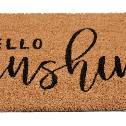 Hello Sunshine door mat in coconut