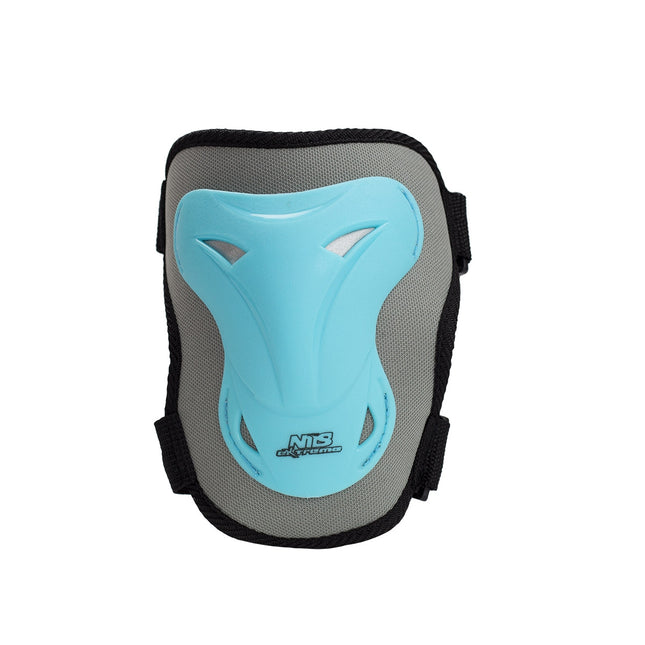 Helmet and Pads Set, Size M, Gray-Blue