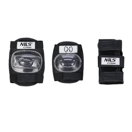 Helmet with Protectors Set, Black, Size M