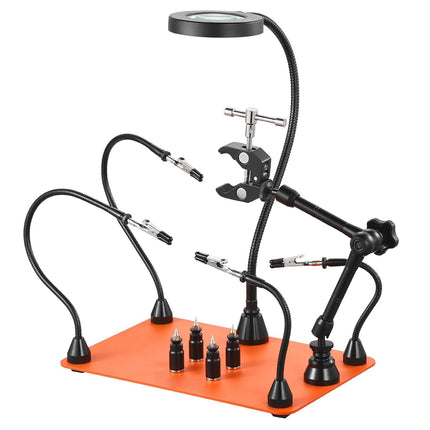 Helping Hands Soldering Station – 3X LED Magnifier, 4 PCB Holders