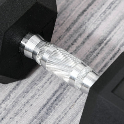 15 kg hexagon dumbbell, knurled handles, cast iron