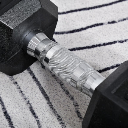 8 kg Hexagon Dumbbells Set, cast iron, knurled grips