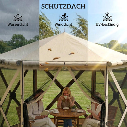 Hexagon Pavilion Tent, 3x2.6m, Waterproof, UV Resistant