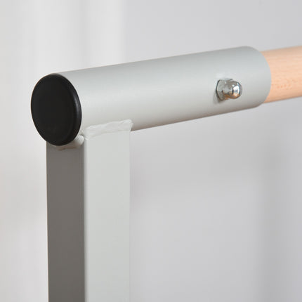 Adjustable gymnastic bar, 75 kg load, steel and wood