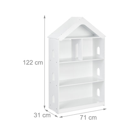 High children's shelf in the shape of a house