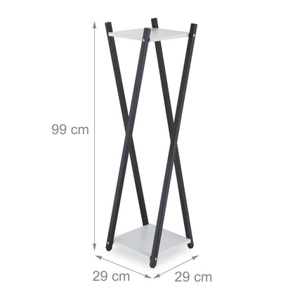 High floral pedestal with 2 shelves