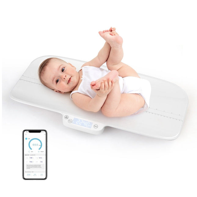 High-precision scale for babies and pets with intelligent APP control, hold and tare function, white