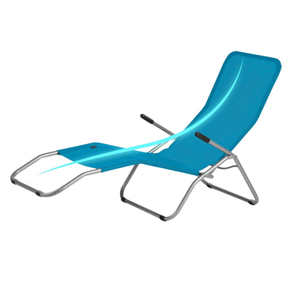 Hiking/Beach Lounger, Turquoise, Foldable Chair