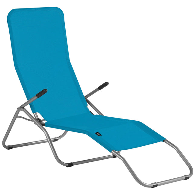 Wandel-/strandligstoel, turquoise, opvouwbare stoel