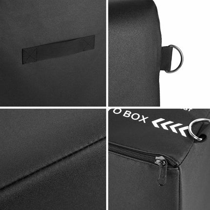 Hip Thrust Box 60 x 56 cm with Inclined Back Support, Height 40–45 cm, Black