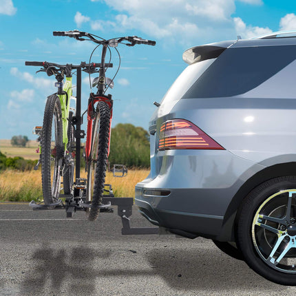 Hitch Mount Bike Rack, 2-Bike, 160 lb, 2-Inch, Tilt Fold