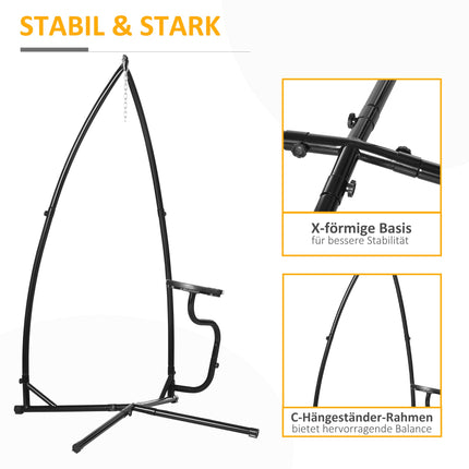 Hängesessel Gestell, Metall, X-Form, 120kg Kapazität