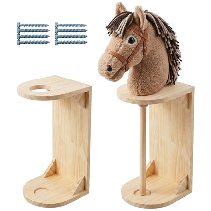 Hobby Horse Wall Mounts, Set of 2, Paintable Pine