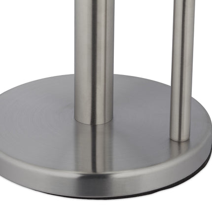 Holder for household paper in stainless steel