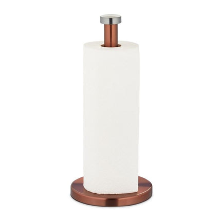 Holder for household paper in stainless steel