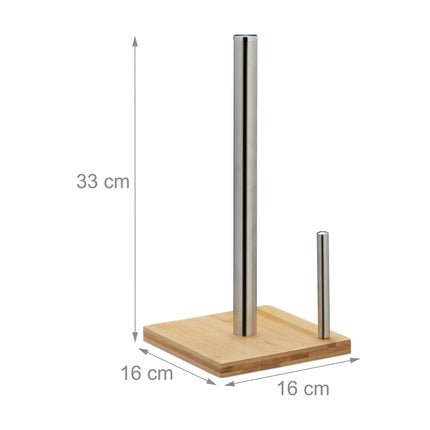 Holder for kitchen roll with roll stop