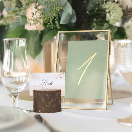 Holders for location cards, wooden set of 48