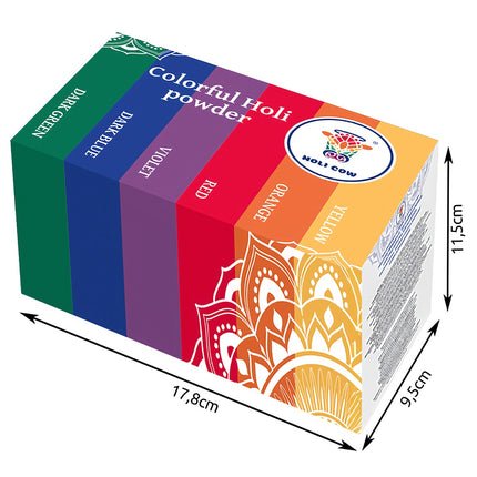 Holi Color Powder - Set of 6x100g