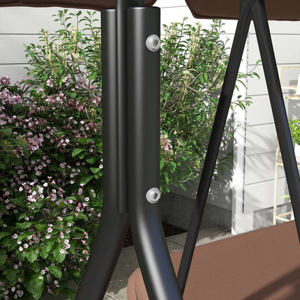 3-seat swing with adjustable roof, water resistant