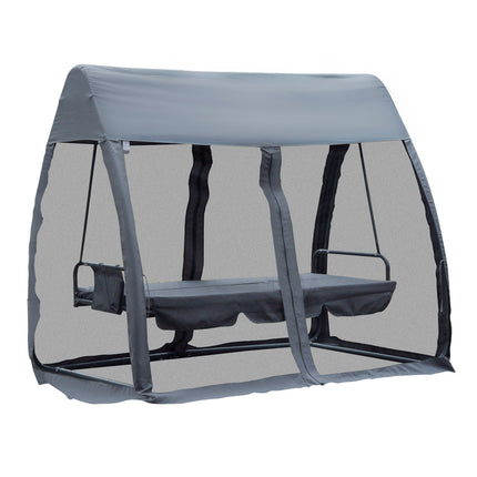 3-seat Hollywood swivel bench with gray side walls