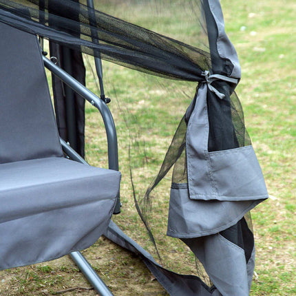 3-seat Hollywood swivel bench with gray side walls