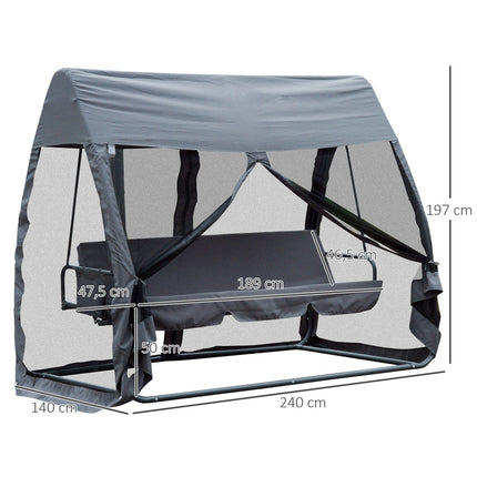 3-seat Hollywood swivel bench with gray side walls
