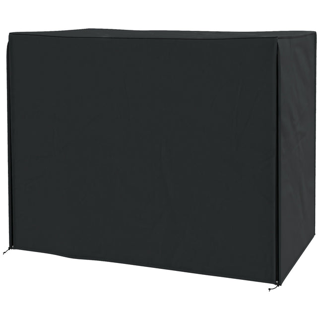 Waterproof black garden swing cover, UV protection, 220x125x172 cm