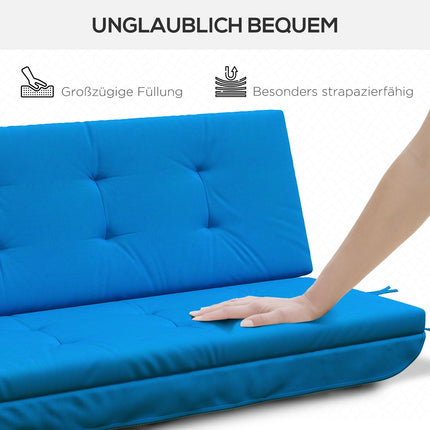 Blue Garden Swing Cushions – 170 cm seat and back cushions