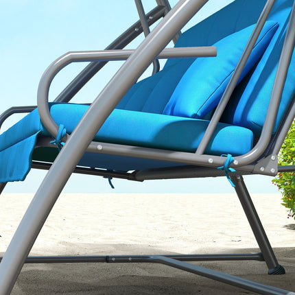 Blue Garden Swing Cushions – 170 cm seat and back cushions
