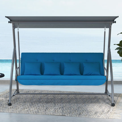 Blue Garden Swing Cushions – 170 cm seat and back cushions