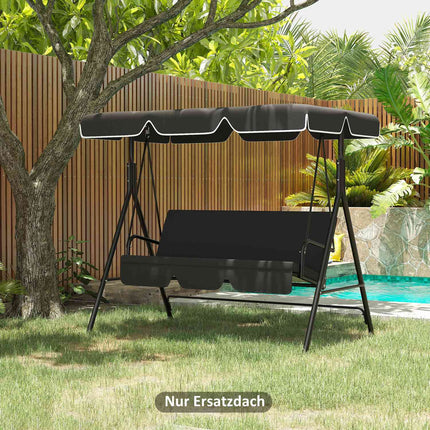 Black UV-protected canopy replacement for 2-seat swing