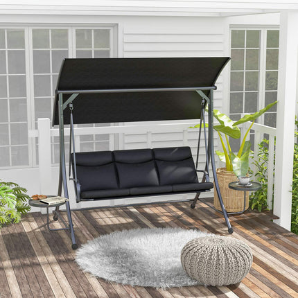 3-seat garden swing with canopy - Supports up to 300 kg