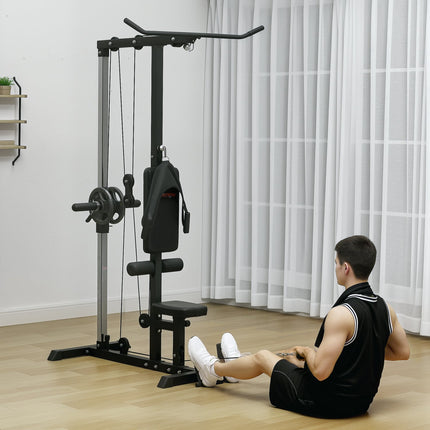 Home gym, rowing machines, without weights, fitness equipment for the home, steel, synthetic leather, black