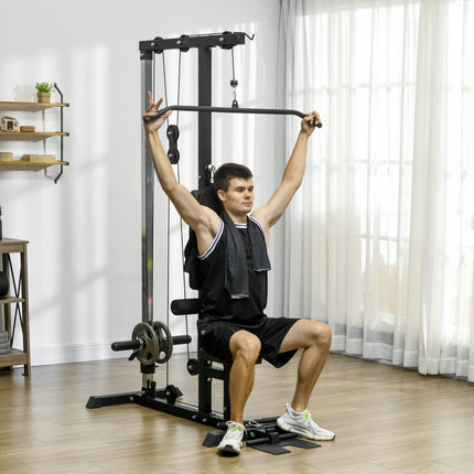 Home gym, rowing machines, without weights, fitness equipment for the home, steel, synthetic leather, black
