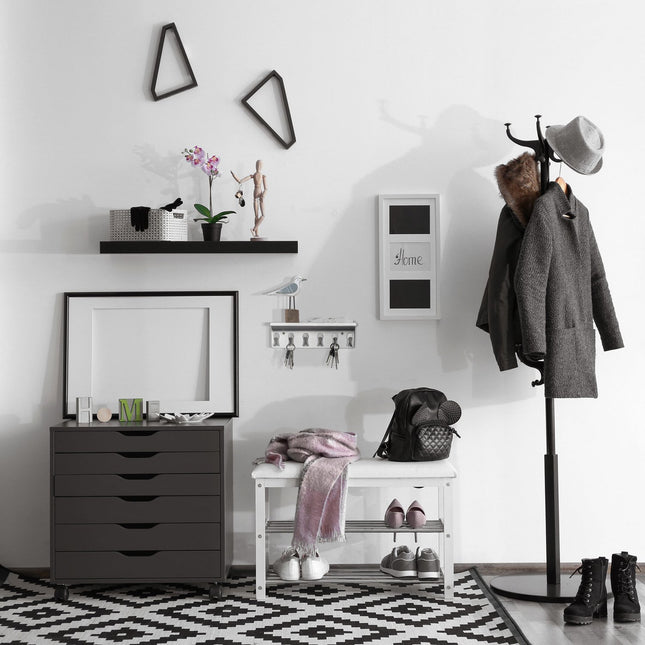 Hook strip with shelf