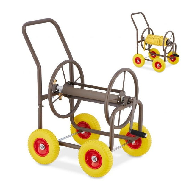 Hose cart with 4 wheels