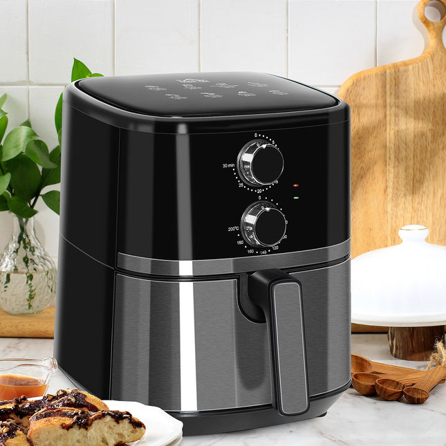 Hot Air Fryer 4.5L, 1500W, Oil Free Cooking, Black