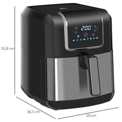 6.5L hot air fryer, 1700W, LED screen, non-stick basket