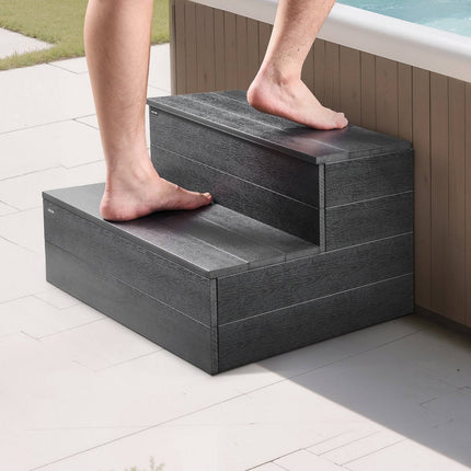Hot Tub Step, 2-Step Non-Slip Spa Stairs, 600 lb