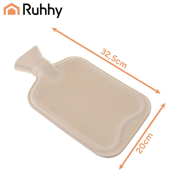 Hot Water Bottle 1.8L with Soft Plush Cover
