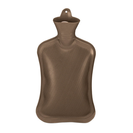 Hot Water Bottle 2L – Brown, Leak-Proof, Pain Relief