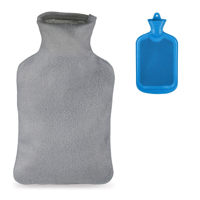 Hot Water Bottle with Cover, 1.5L – Blue