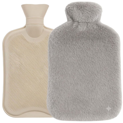Hot Water Bottle with Plush Cover, 3.5L Capacity