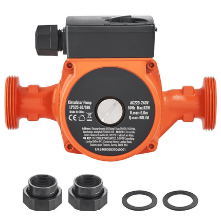 Hot Water Recirculating Pump, 220V 92W, 60 LPM, 3-Speed