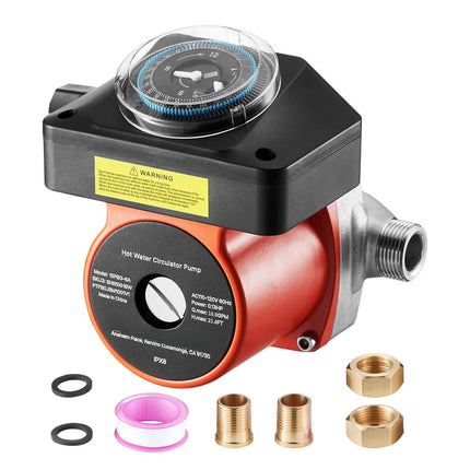 Hot Water Recirculating Pump With Timer, 38 LPM, 100W