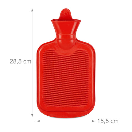 Hot water bottle 1 liter red