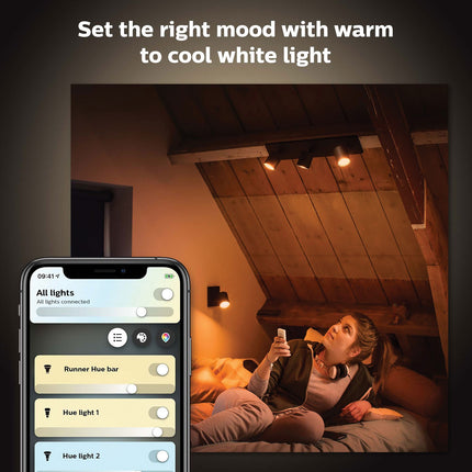 Hue Runner White Ambiance 3 spot 1200 lm Black