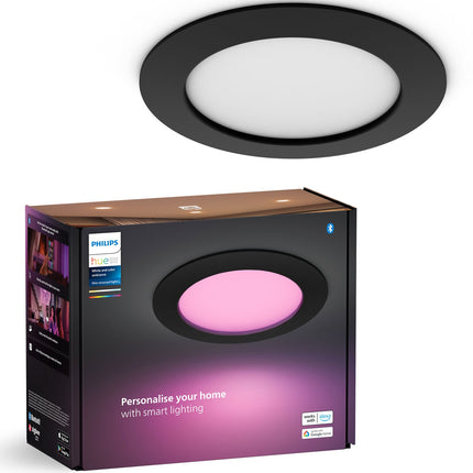 Hue Slim Downlight L 170mm White and Color Ambiance Black 1-pack